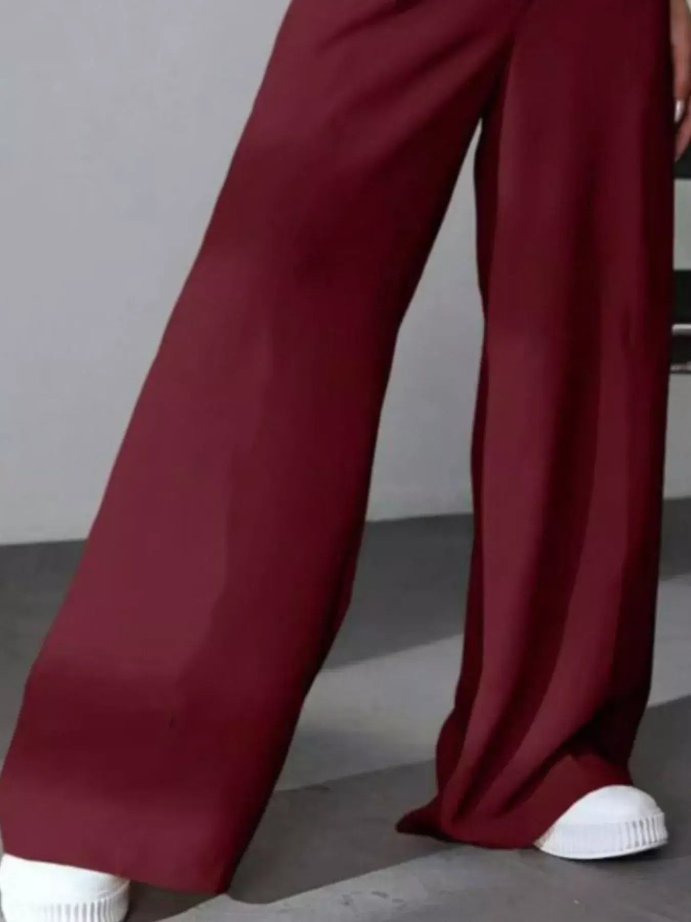 Wide Leg Pleated Pants - Trendsi - Flyclothing LLC