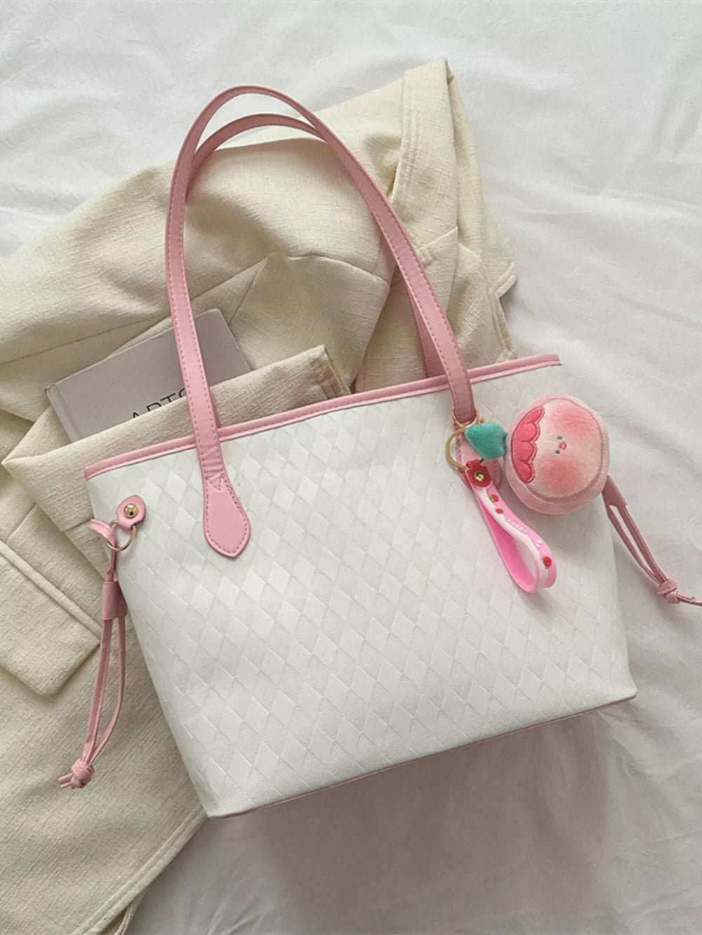 Woven Pattern Tote Bag - Trendsi - Flyclothing LLC