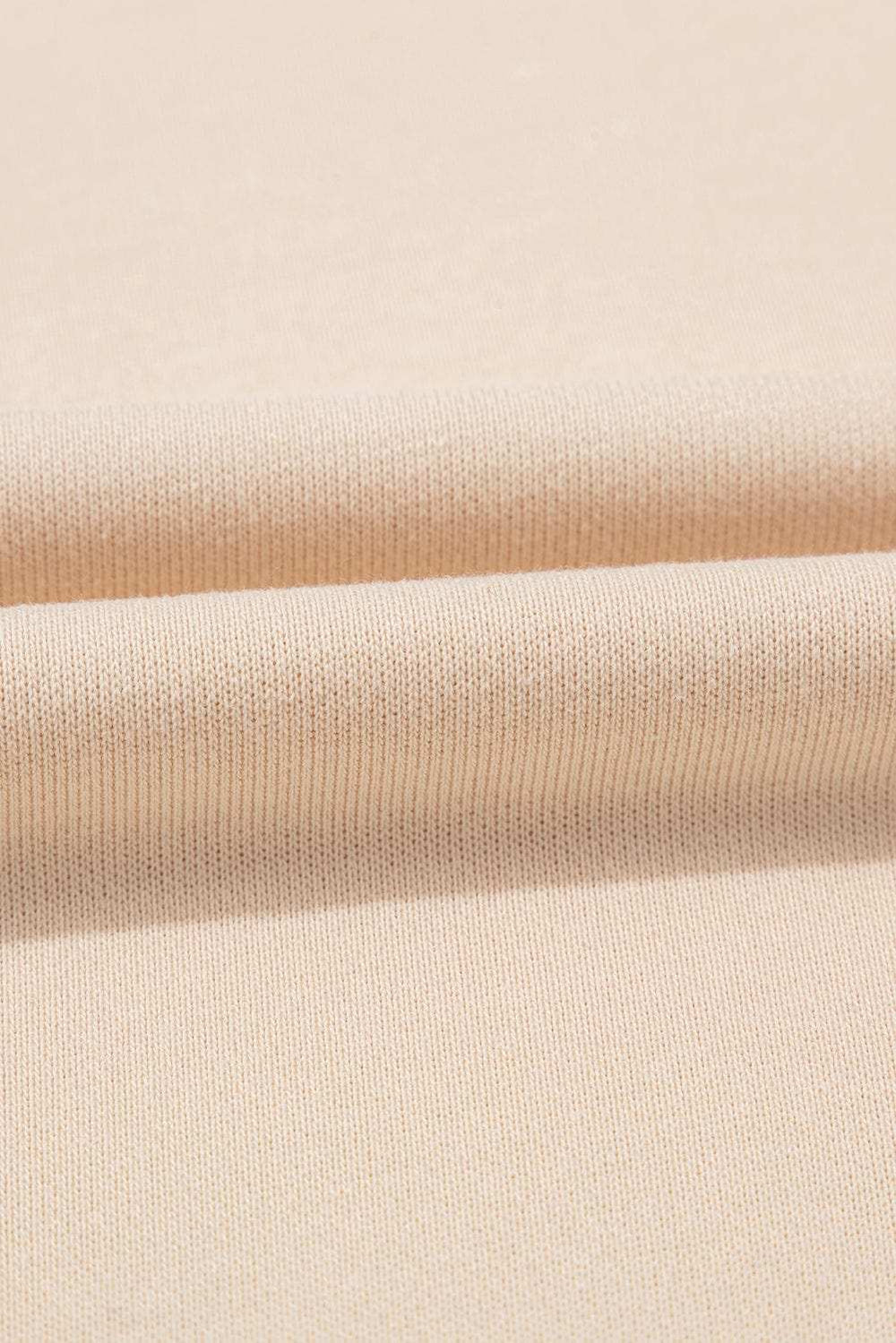 THANKS Round Neck Long Sleeve Sweatshirt - Trendsi - Flyclothing LLC