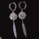 10 Carat Moissanite 925 Sterling Silver Earrings - Trendsi
