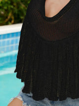 Openwork Halter Neck Knit Cover Up - Trendsi - Flyclothing LLC