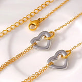 18K Gold-Plated Heart Bracelet - Trendsi