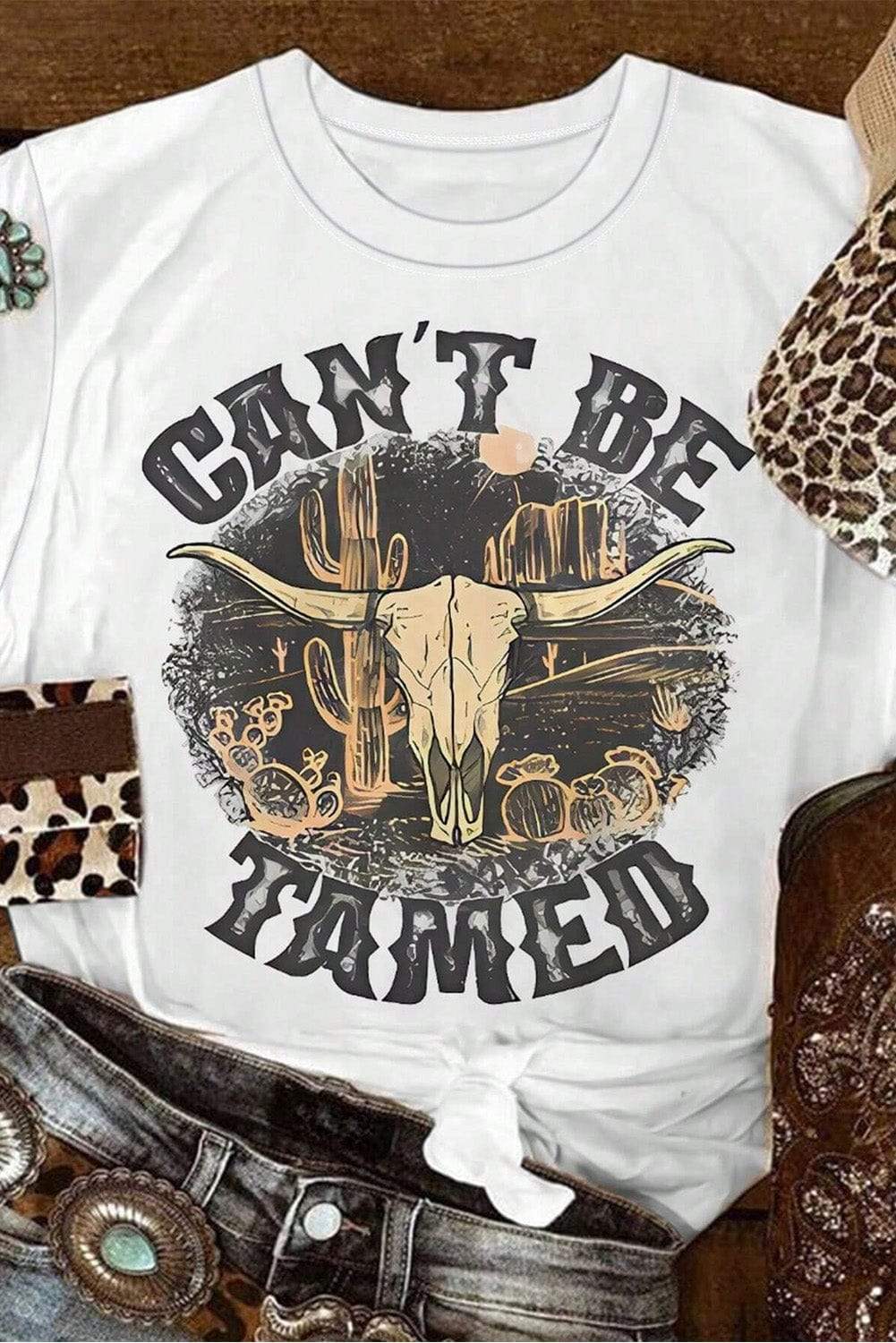 Graphic Round Neck Short Sleeve T-Shirt - Trendsi - Flyclothing LLC