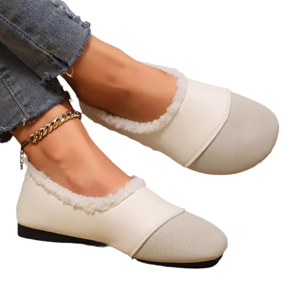 Plush-Lined Slip-Ons - Trendsi - Flyclothing LLC