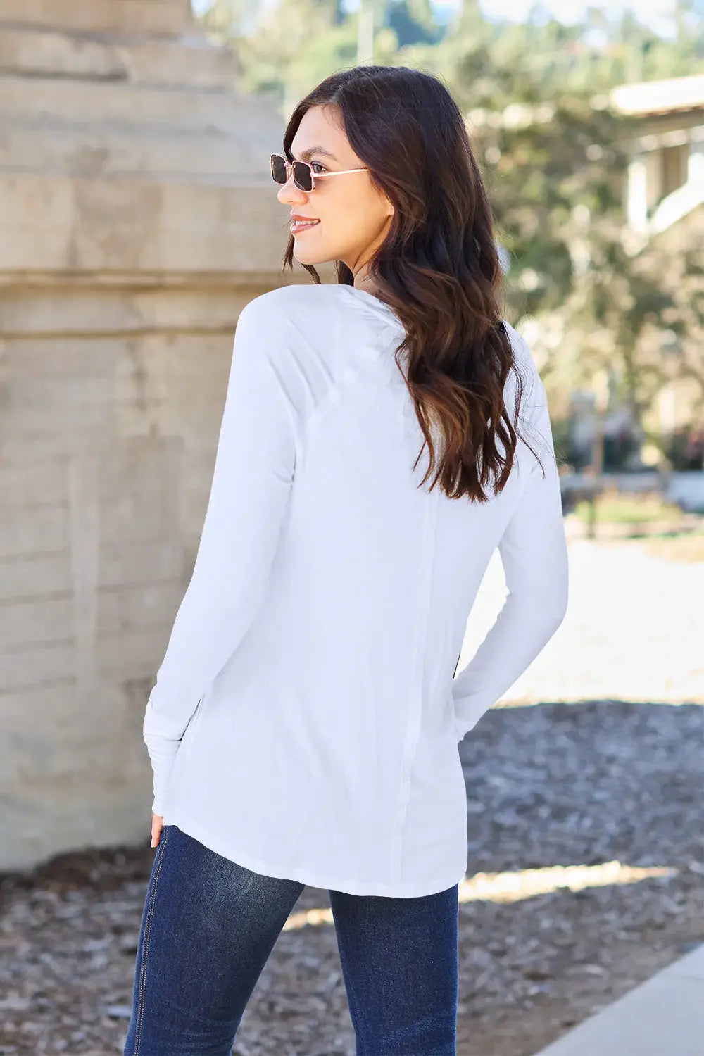 Basic Bae Full Size Round Neck Long Sleeve T-Shirt - ShopBasicbae - Flyclothing LLC