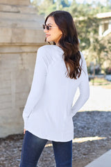 Basic Bae Full Size Round Neck Long Sleeve T-Shirt - ShopBasicbae - Flyclothing LLC