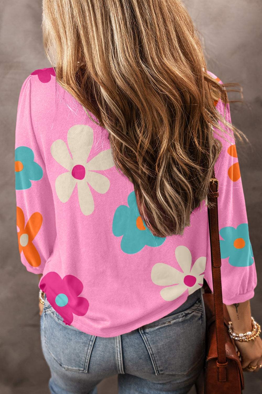 Printed Round Neck Top - Trendsi - Flyclothing LLC