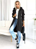Full Size Zip Up Longline Hooded Outerwear Plus Size - Trendsi - Flyclothing LLC