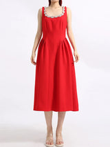 Flower Scoop Neck Sleeveless Dress - Trendsi - Flyclothing LLC