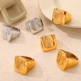 Titanium Steel Fingerprint Signet Ring - Trendsi - Flyclothing LLC