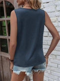 Cutout Twisted Round Neck Tank - Trendsi - Flyclothing LLC