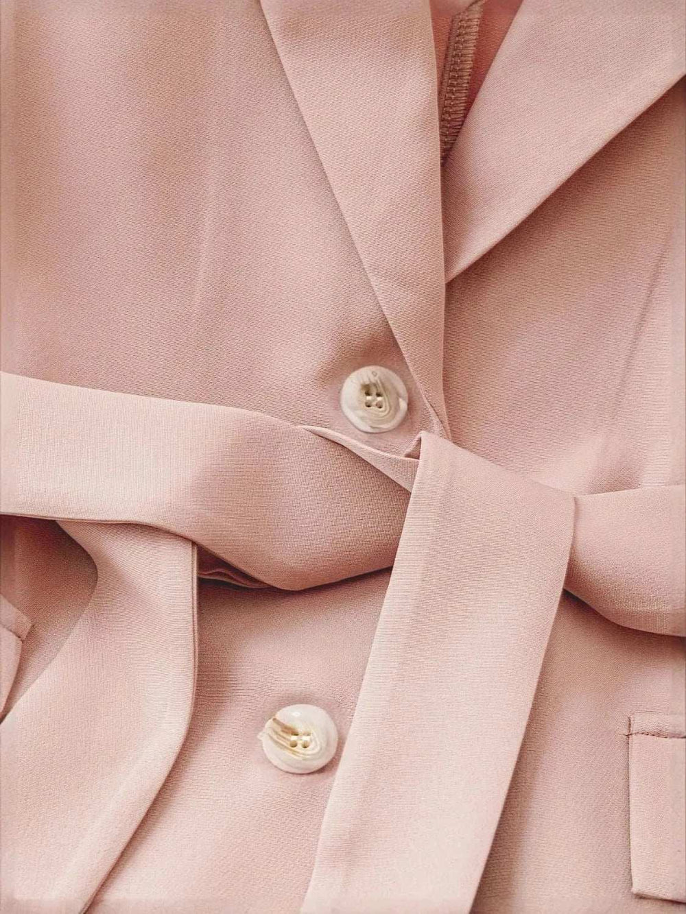 Tie Waist Lapel Collar Sleeveless Blazer - Trendsi - Flyclothing LLC