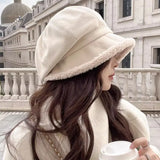 Plush Trim Baker Boy Hat - Trendsi - Flyclothing LLC
