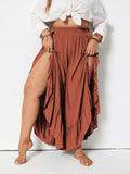Plus Size Ruffled Wide Leg Pants - Trendsi - Flyclothing LLC