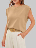 Florira Round Neck Cap Sleeve T-Shirt - Trendsi - Flyclothing LLC