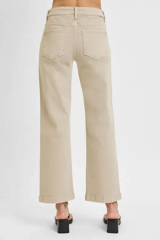 RISEN Full Size Tummy Control Mid Rise Ankle Straight Jeans Plus Size - Trendsi - Flyclothing LLC