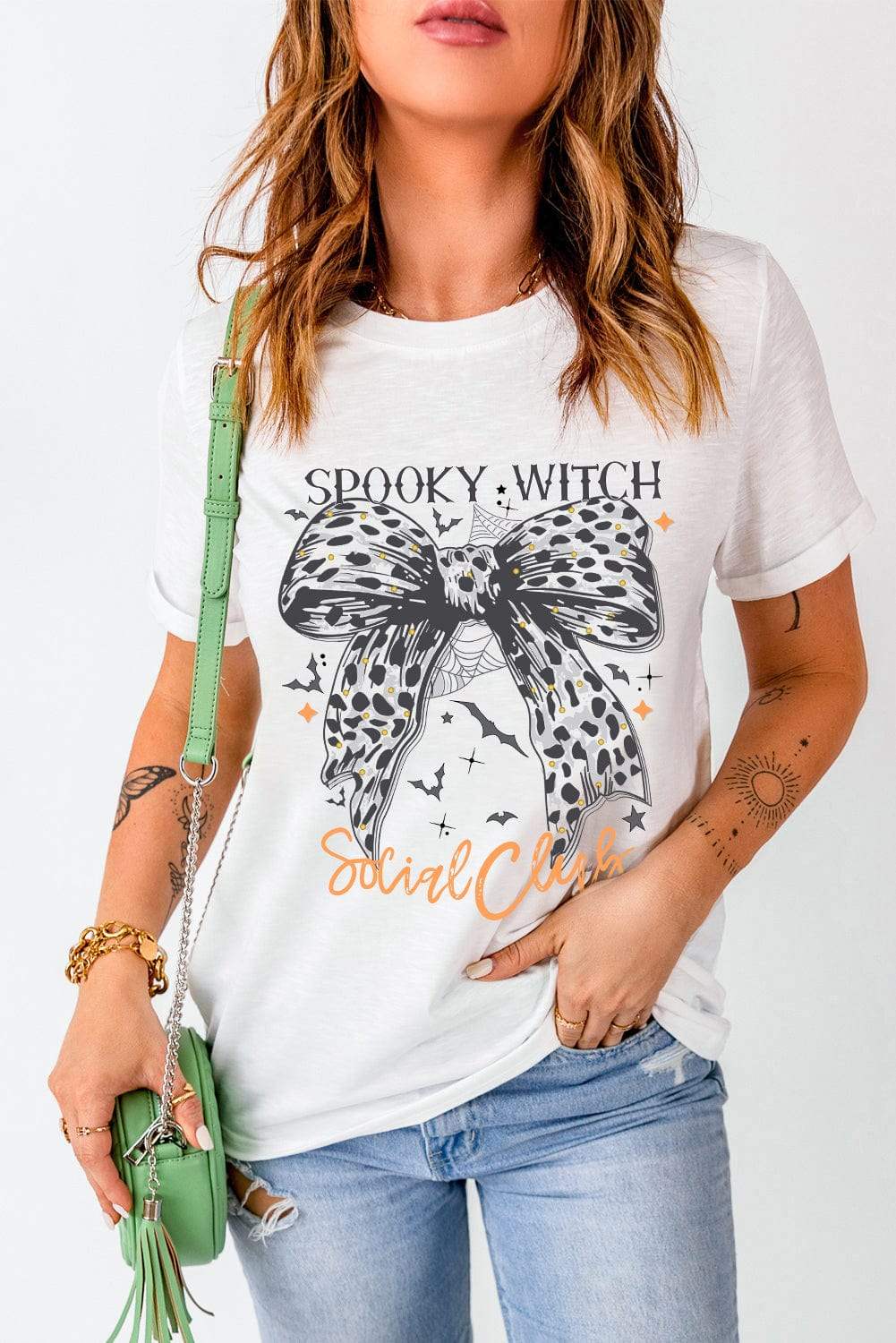 Graphic Round Neck Short Sleeve T-Shirt - Trendsi - Flyclothing LLC