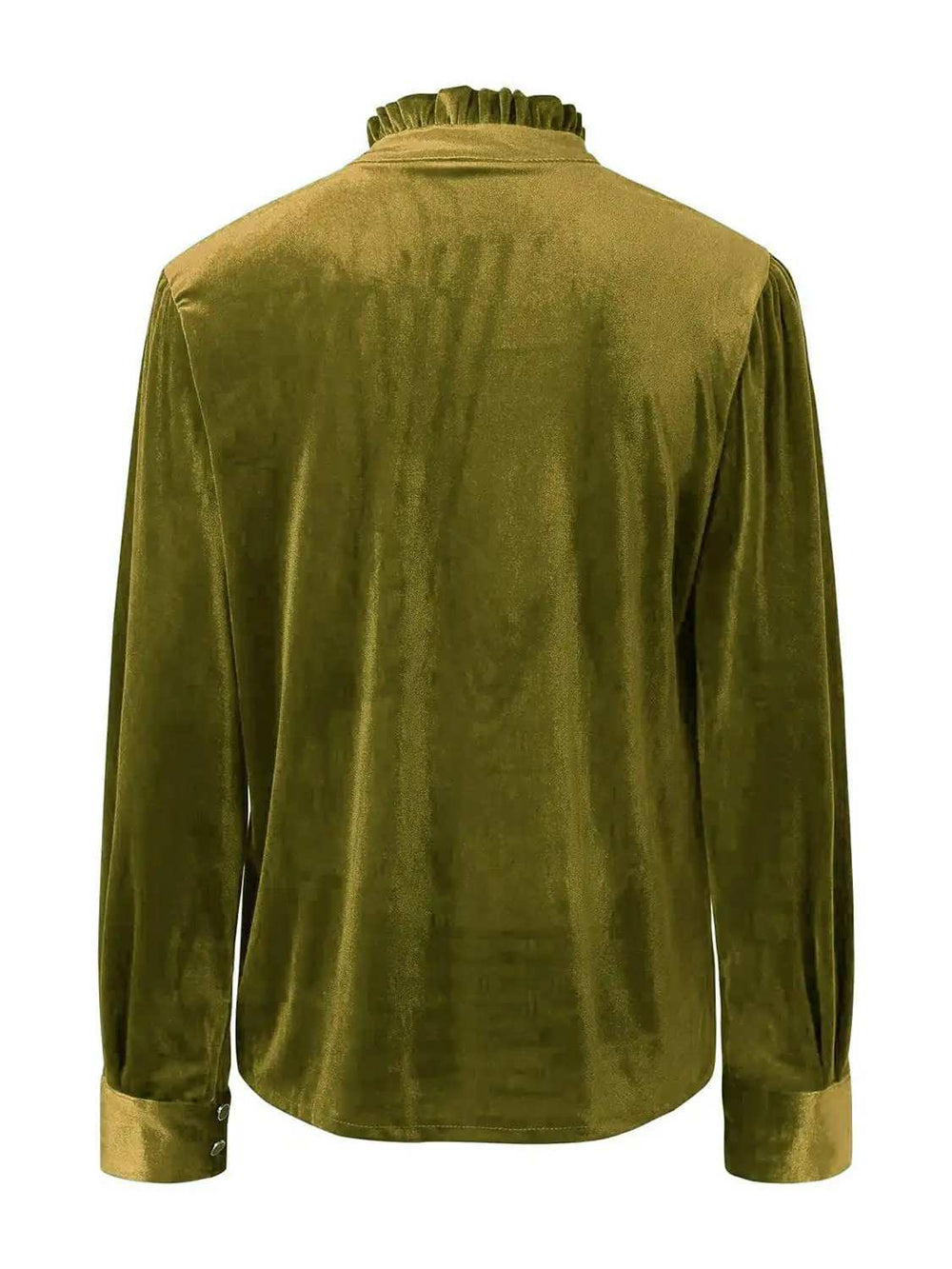 Half Button Long Sleeve Blouse - Trendsi - Flyclothing LLC