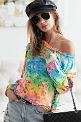 BiBi Tie Dye Soft Knit Jersey T-Shirt - Trendsi - Flyclothing LLC
