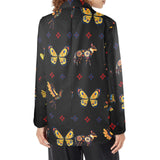 Baha Ranch Colores de Mexico Mexican Talavera Animals Floral Women's Blazer