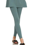 Zenana Cotton Round Neck Top & Legging Set - Trendsi