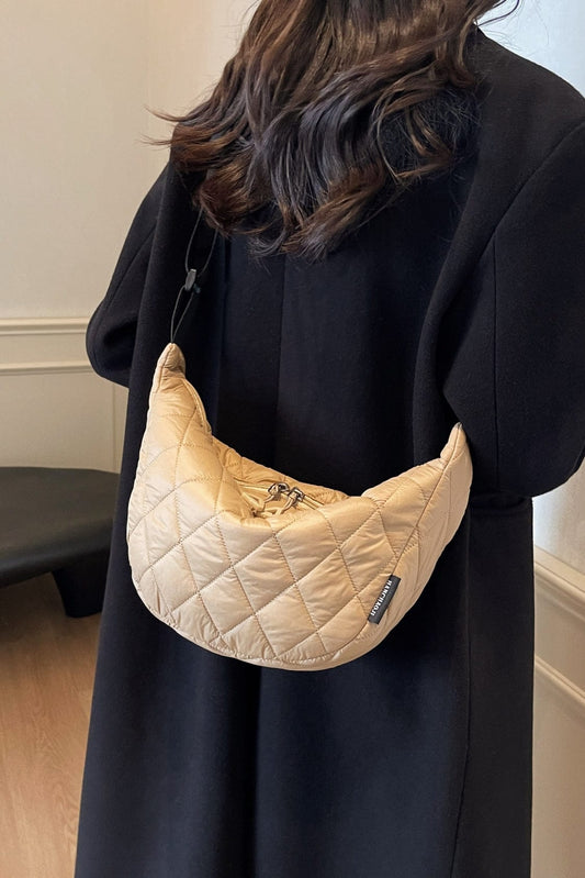 Quilted Adjustable Strap Crossbody Bag - Trendsi
