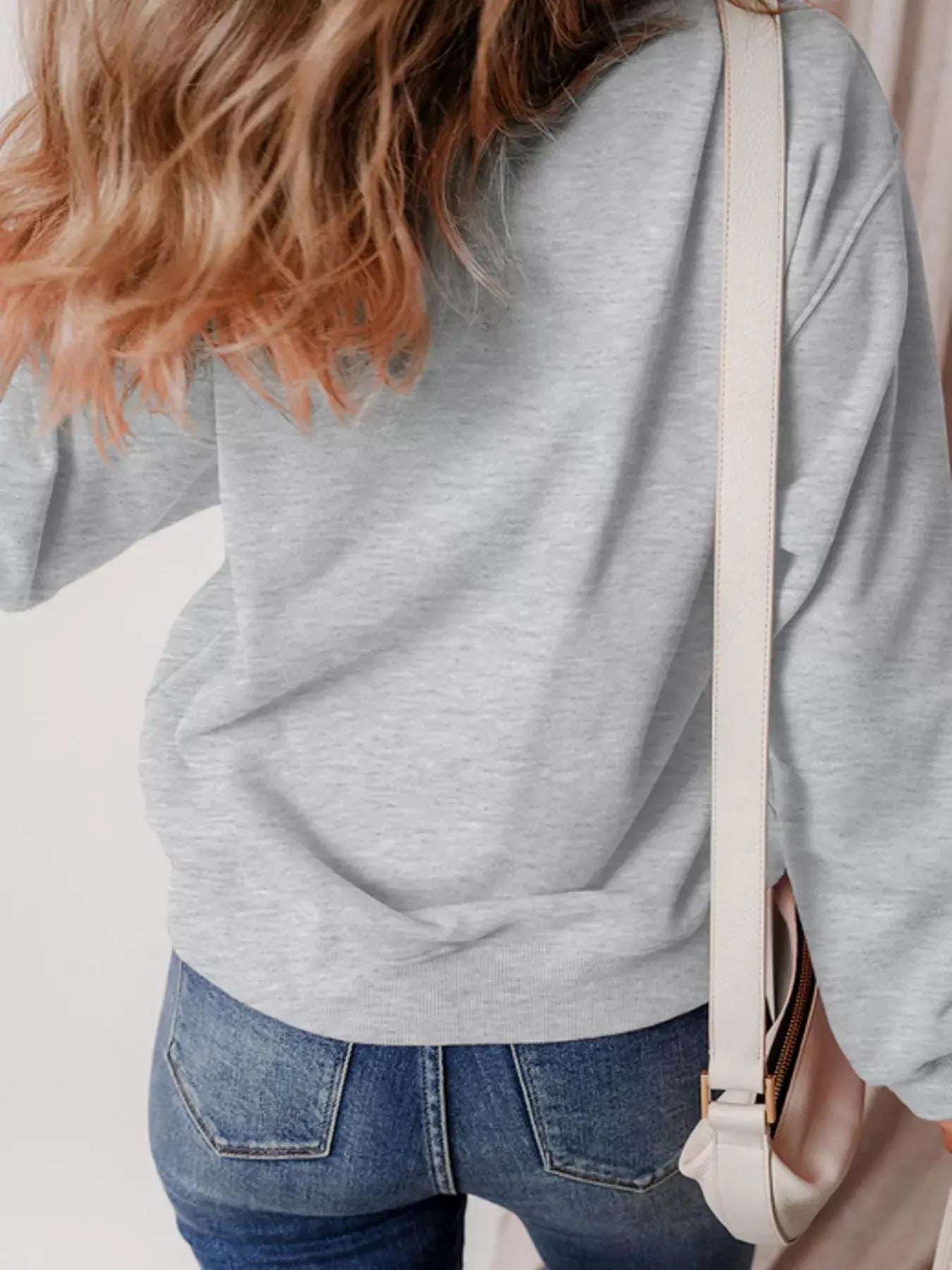 Halloween Ghost Round Neck Sweatshirt - Trendsi - Flyclothing LLC