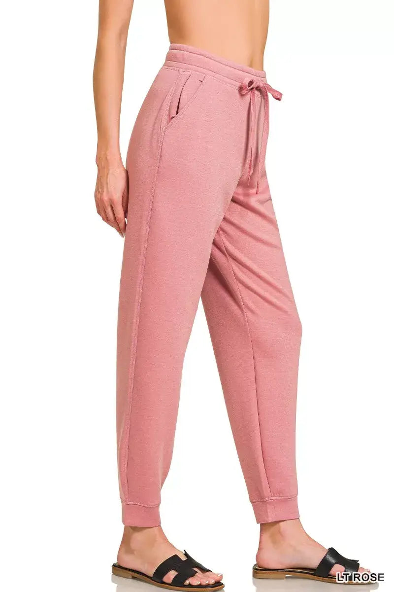 Zenana Drawstring Scuba Joggers with Pockets - Trendsi - Flyclothing LLC
