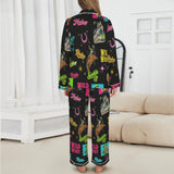 Baha Ranch The Last Round Up Satin Pajama Set - Baha Ranch Western Wear - Flyclothing LLC