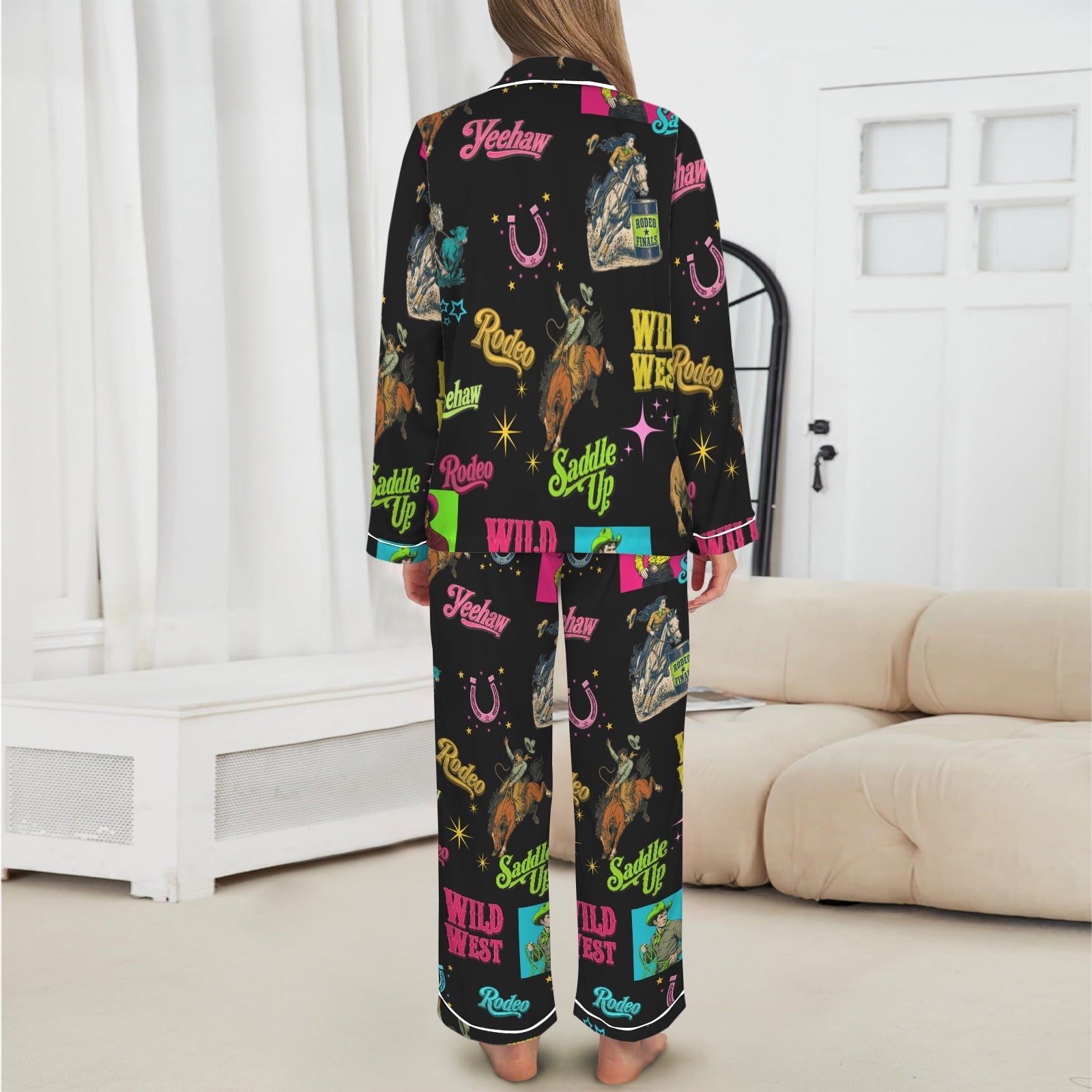 Baha Ranch The Last Round Up Satin Pajama Set - Baha Ranch Western Wear - Flyclothing LLC