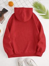 Drawstring Dropped Shoulder Hoodie - Trendsi - Flyclothing LLC