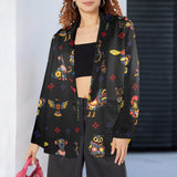 Baha Ranch Colores de Mexico Mexican Talavera Animals Floral Women's Blazer