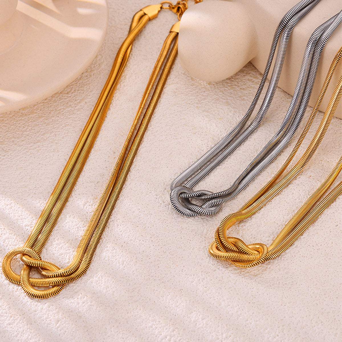 Titanium Steel Knot Necklace - Trendsi - Flyclothing LLC