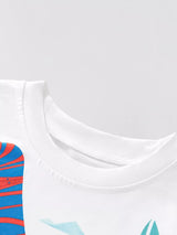 Children's Dinosaur Graphic Crew Neck T-Shirt - Trendsi - Flyclothing LLC