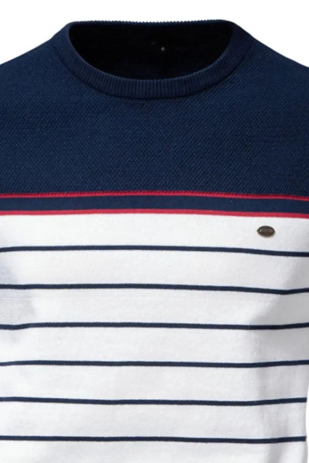 Men's Striped Round Neck Long Sleeve Sweater - Trendsi - Flyclothing LLC