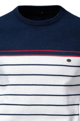 Men's Striped Round Neck Long Sleeve Sweater - Trendsi - Flyclothing LLC