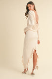 Mable Backless Asymmetric Ruffle Hem Dress - Trendsi