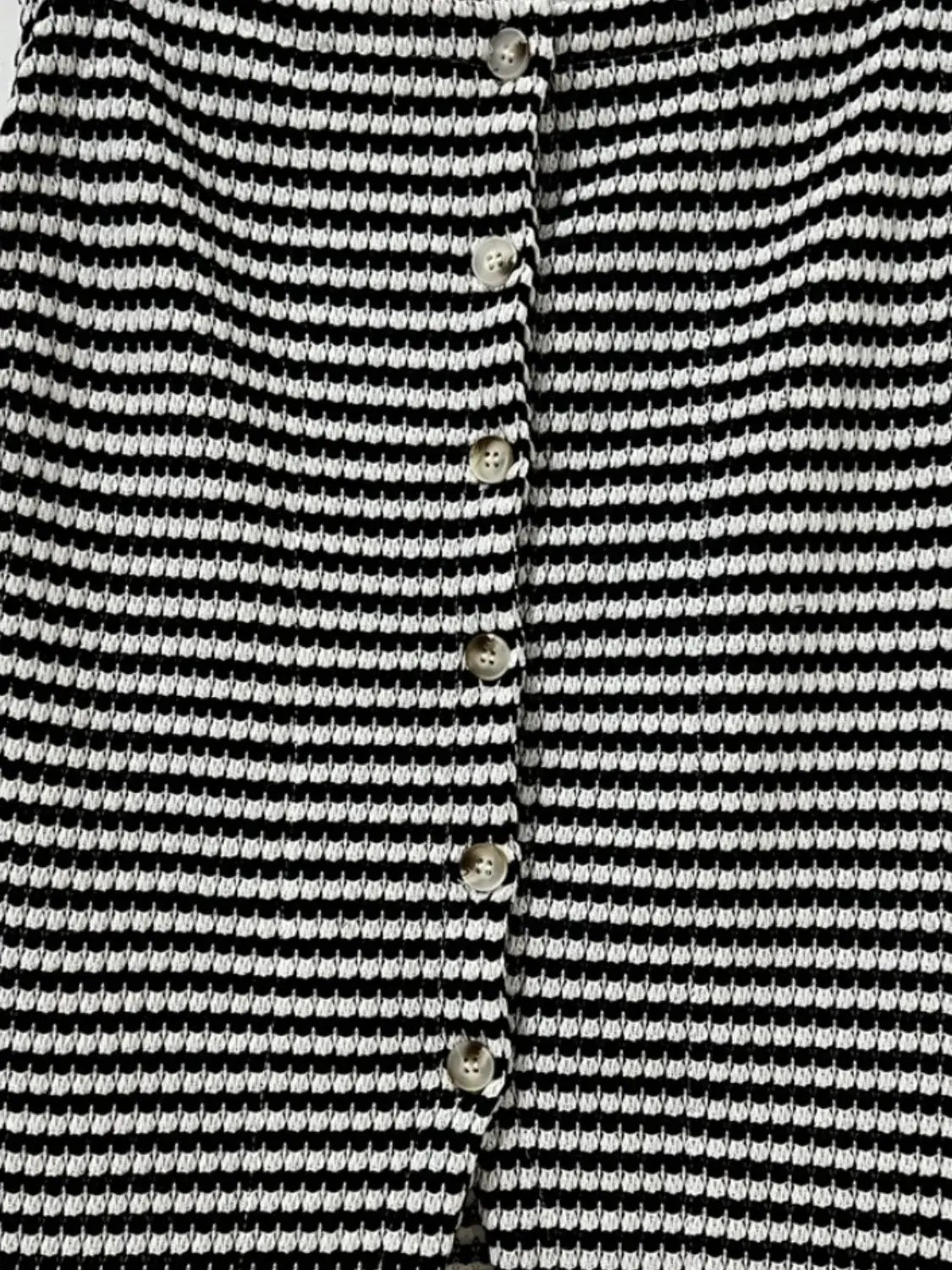 Button Down Striped Tank - Trendsi - Flyclothing LLC