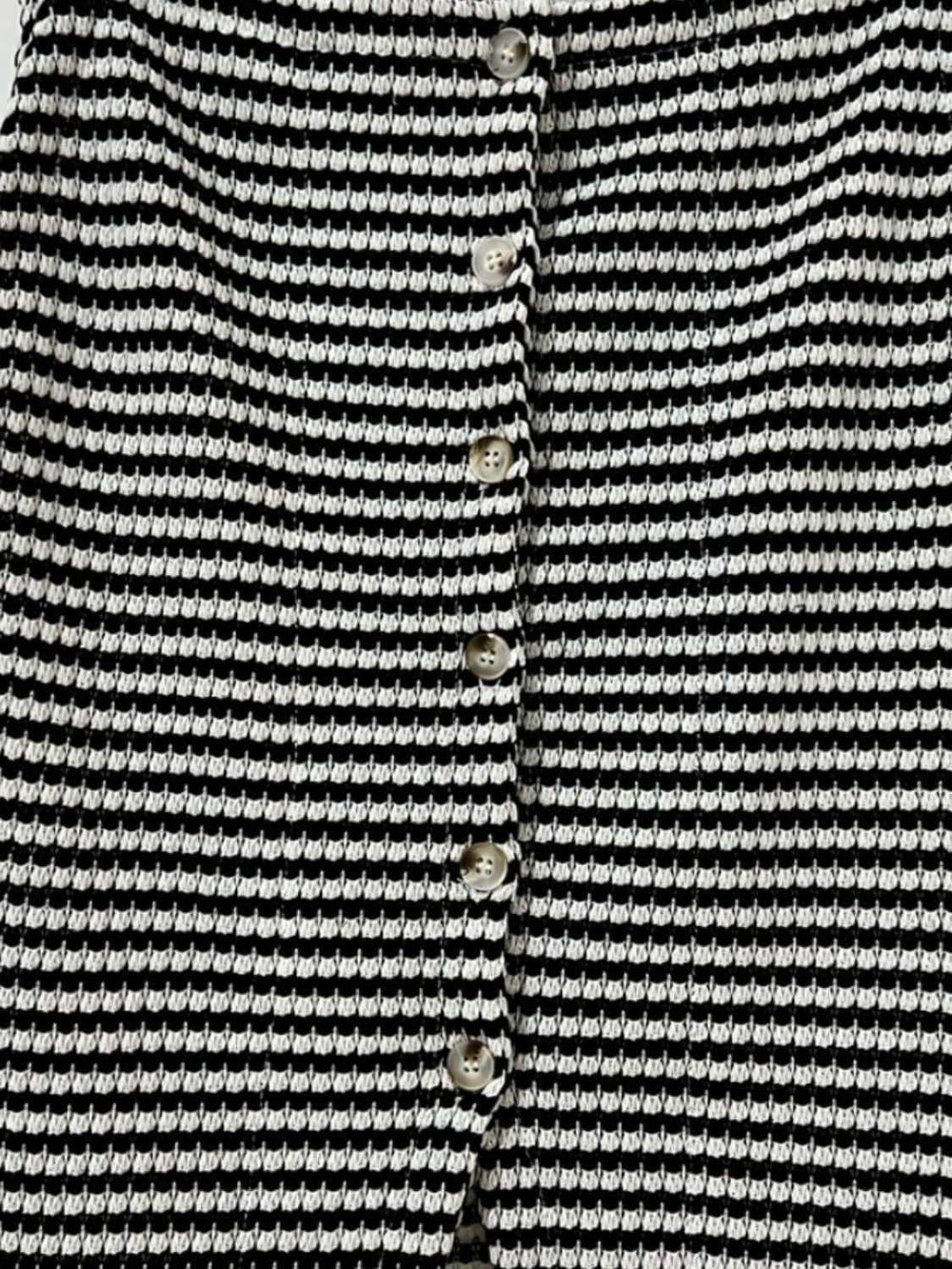 Button Down Striped Tank - Trendsi - Flyclothing LLC