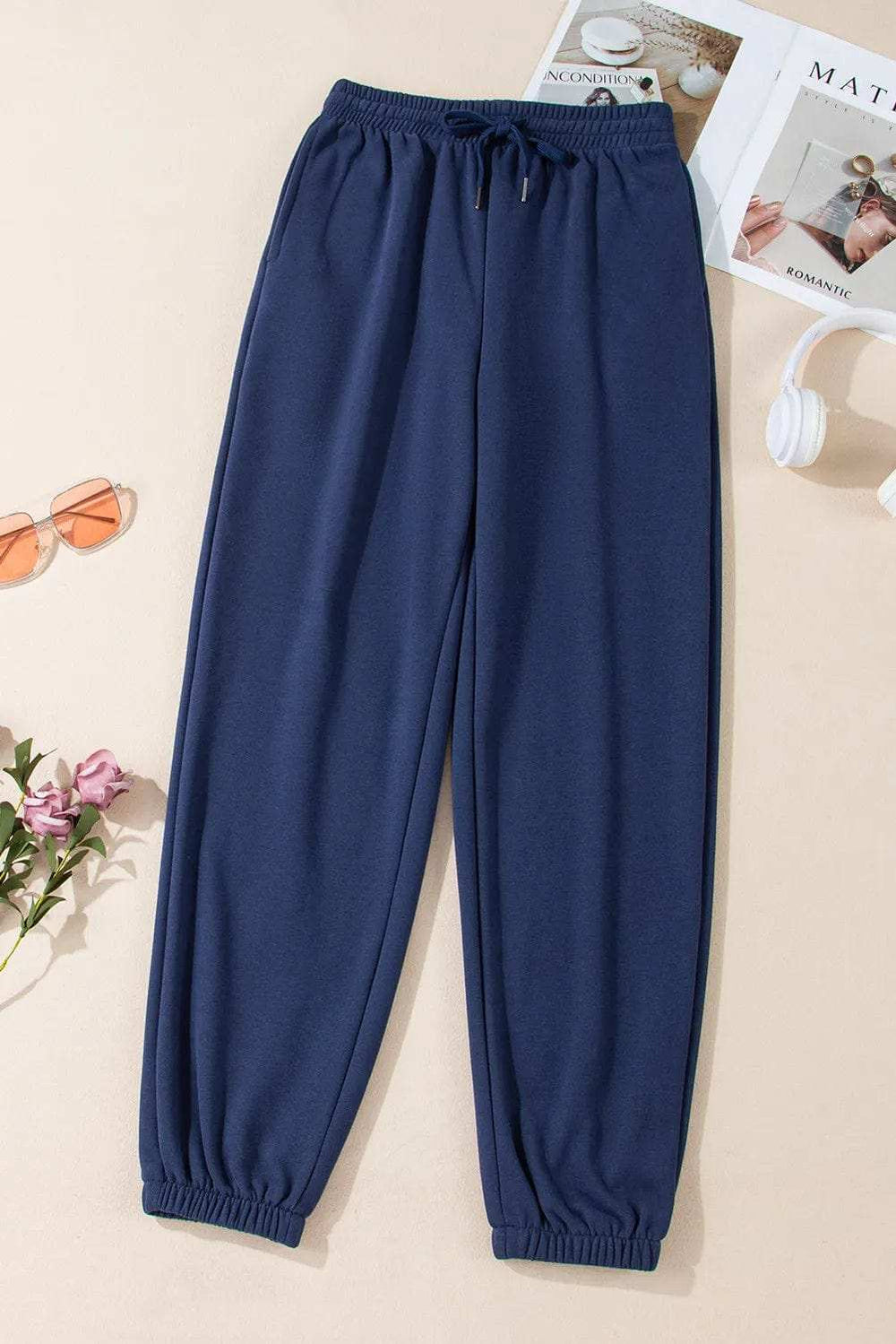 Drawstring Joggers with Pockets - Trendsi - Flyclothing LLC