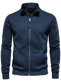 Men's Zip Up Long Sleeve Sweatshirt - Trendsi