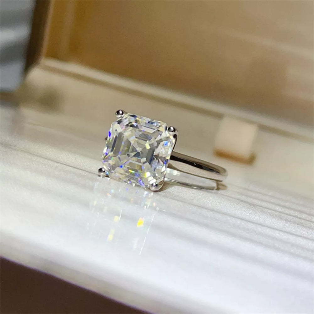 5 Carat Moissanite 925 Sterling Silver Ring - Trendsi - Flyclothing LLC