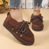 Lace-Up Ankle Boots - Trendsi - Flyclothing LLC