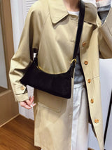 Vintage Suede Hobo Shoulder Bag - Trendsi - Flyclothing LLC