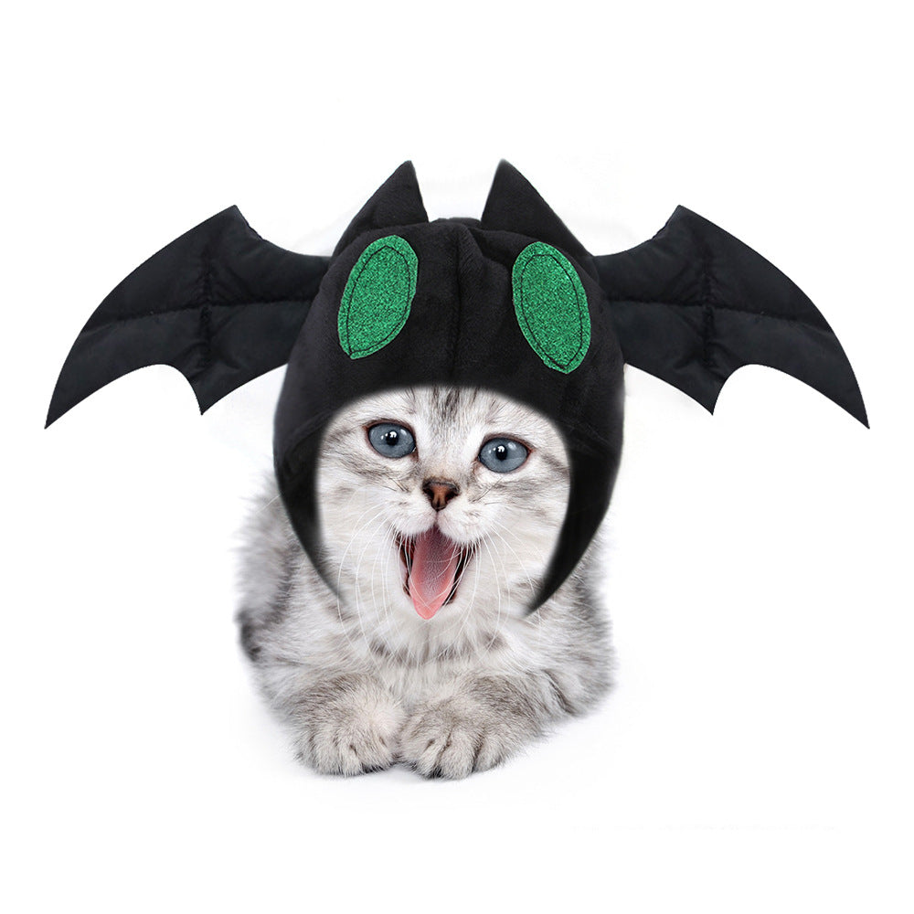 Pet Halloween Hat Teddy Dress Up Bat Headdress Cat Hat Cat Head - My Store - Flyclothing LLC