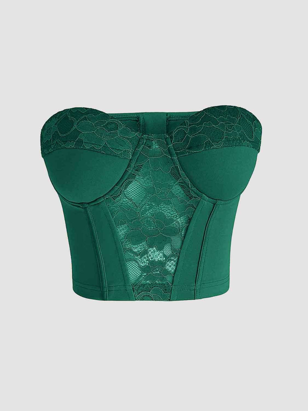 Lace Detail Sweetheart Neck Bustier - Trendsi - Flyclothing LLC