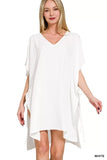 Zenana Woven Airflow Tie Side Cover Up - Trendsi - Flyclothing LLC