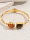 18K Gold-Plated Geometric Open Bracelet - Trendsi - Flyclothing LLC