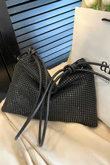 Rhinestone Knotted Strap Crossbody Bag - Trendsi