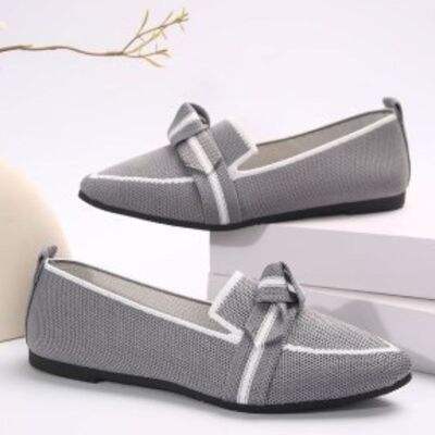 Point Toe Mesh Flat Slip-Ons - Trendsi - Flyclothing LLC